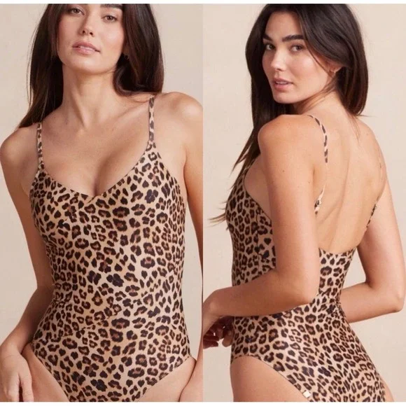 Summersalt Women's Size 4 Leopard Print One Piece Swimsuit Adjustable Straps - Picture 1 of 8